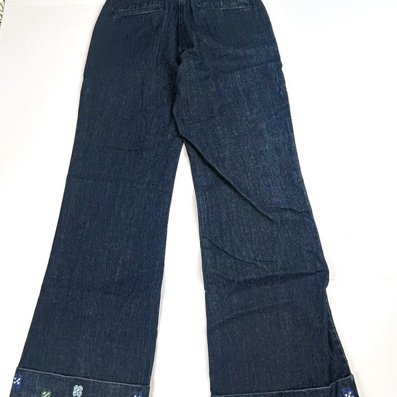 NWT Gymboree Fashion Flower Cuffed Denim Pant & Ruffle Top Size 10 - Picture 5 of 8